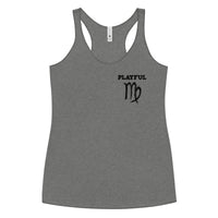 Playful Virgo Ladies Racerback Tank