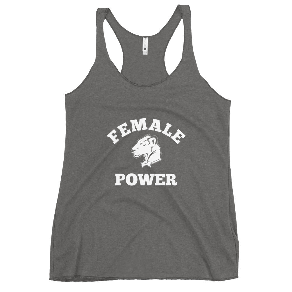 Playful Female Power Racerback Tank