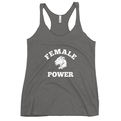 Playful Female Power Racerback Tank