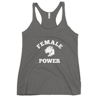 Playful Female Power Racerback Tank