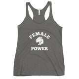 Playful Female Power Racerback Tank