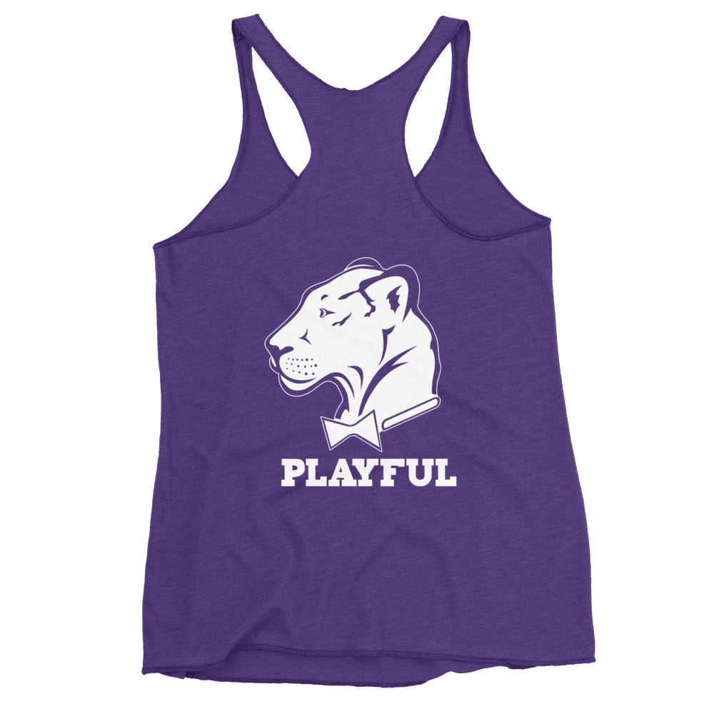Playful Woman Strong Racerback Tank