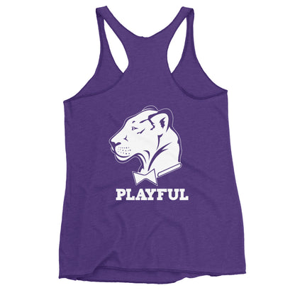 Playful Female Power Racerback Tank