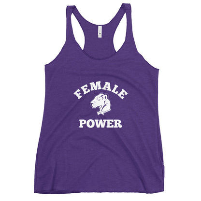 Playful Female Power Racerback Tank