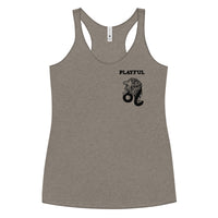 Playful Leo Ladies Racerback Tank