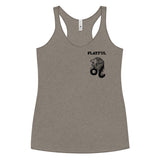 Playful Leo Ladies Racerback Tank
