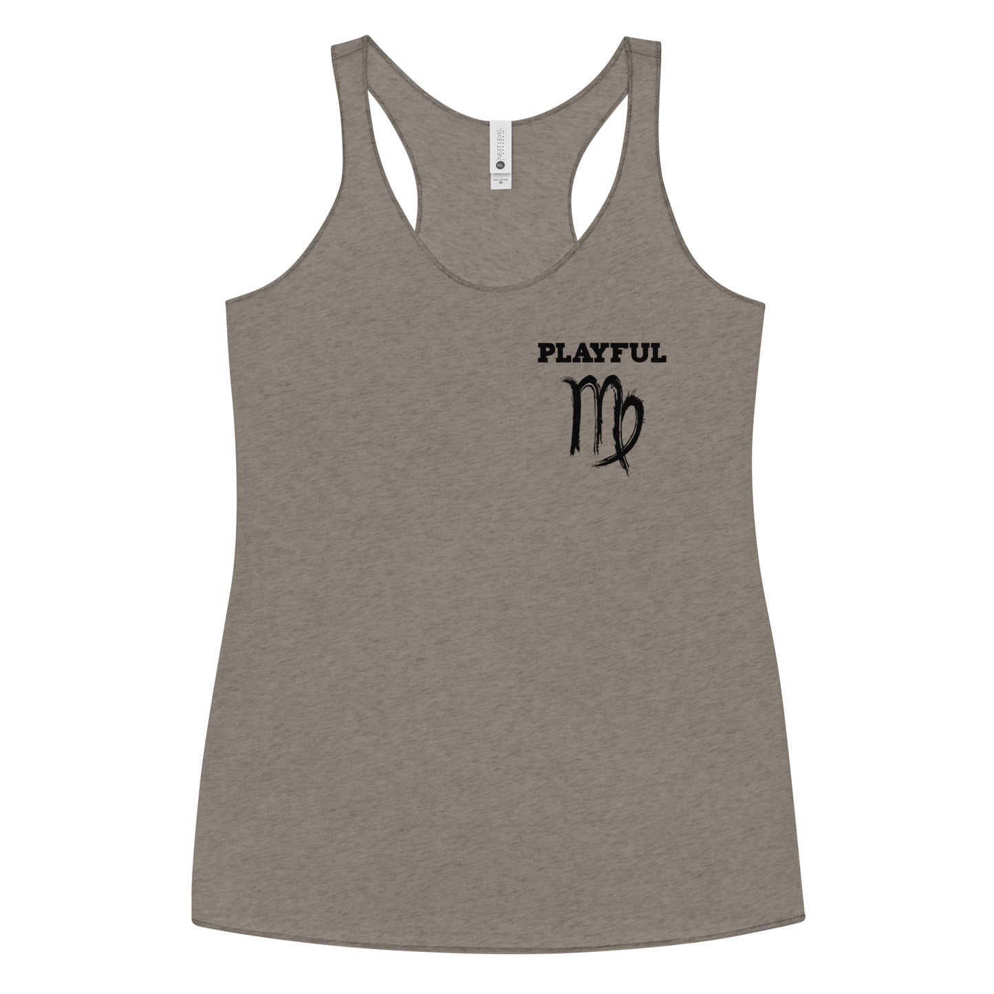 Playful Virgo Ladies Racerback Tank