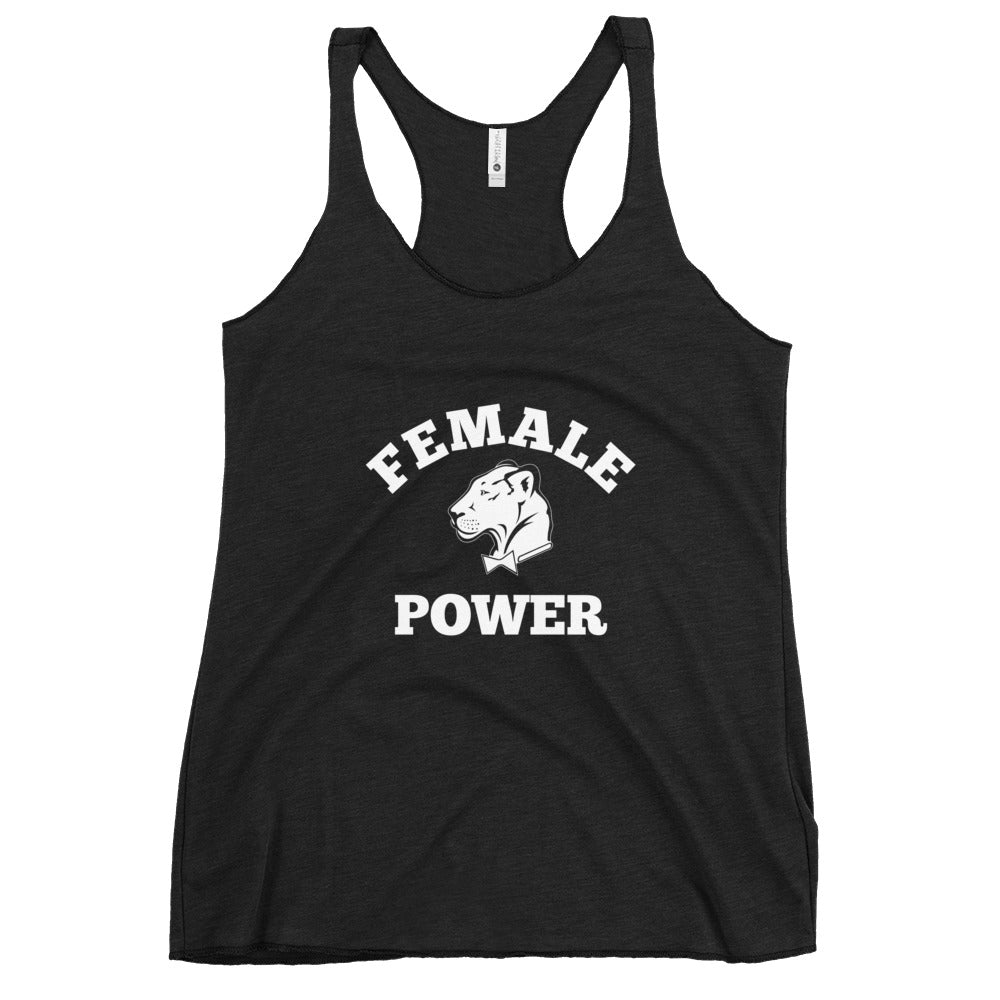 Playful Female Power Racerback Tank