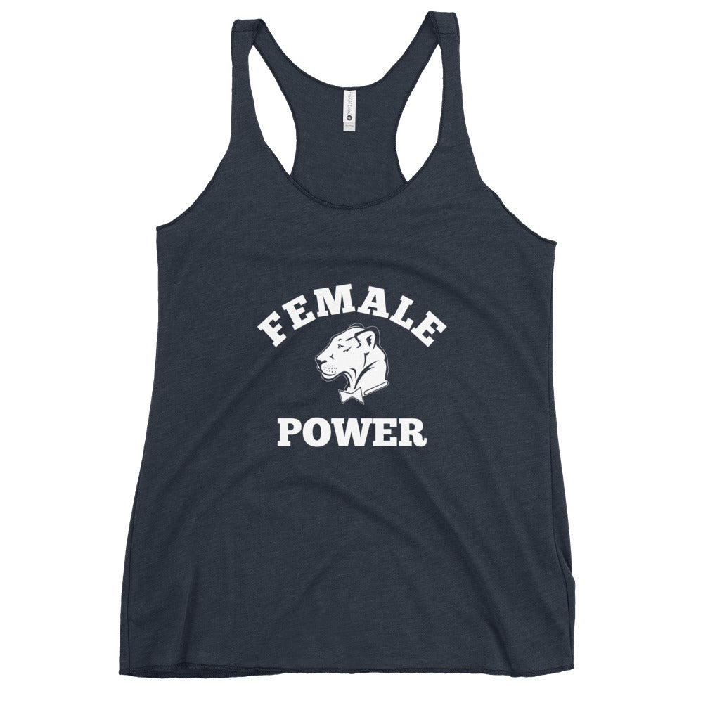 Playful Female Power Racerback Tank