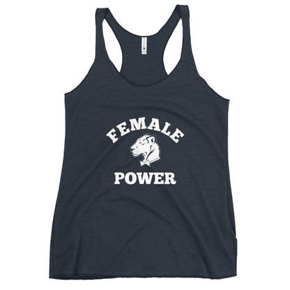 Playful Female Power Racerback Tank
