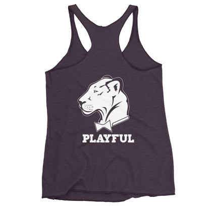 Playful Female Power Racerback Tank