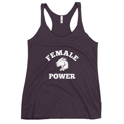 Playful Female Power Racerback Tank