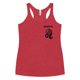 Playful Leo Ladies Racerback Tank
