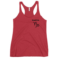 Playful Capricorn Ladies Racerback Tank