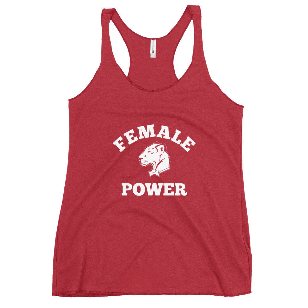 Playful Female Power Racerback Tank