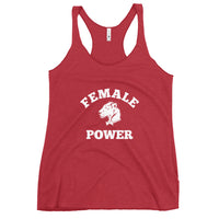Playful Female Power Racerback Tank