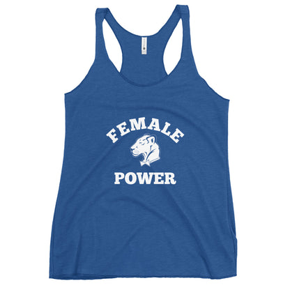 Playful Female Power Racerback Tank