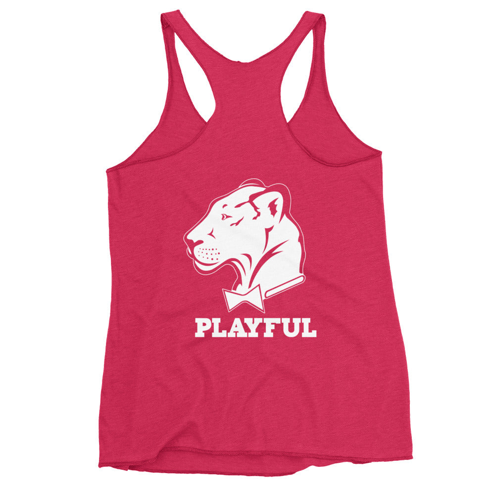 Playful Woman Strong Racerback Tank