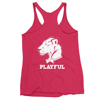Playful Woman Strong Racerback Tank