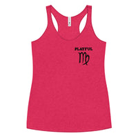 Playful Virgo Ladies Racerback Tank