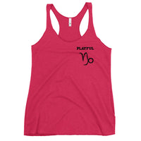 Playful Capricorn Ladies Racerback Tank