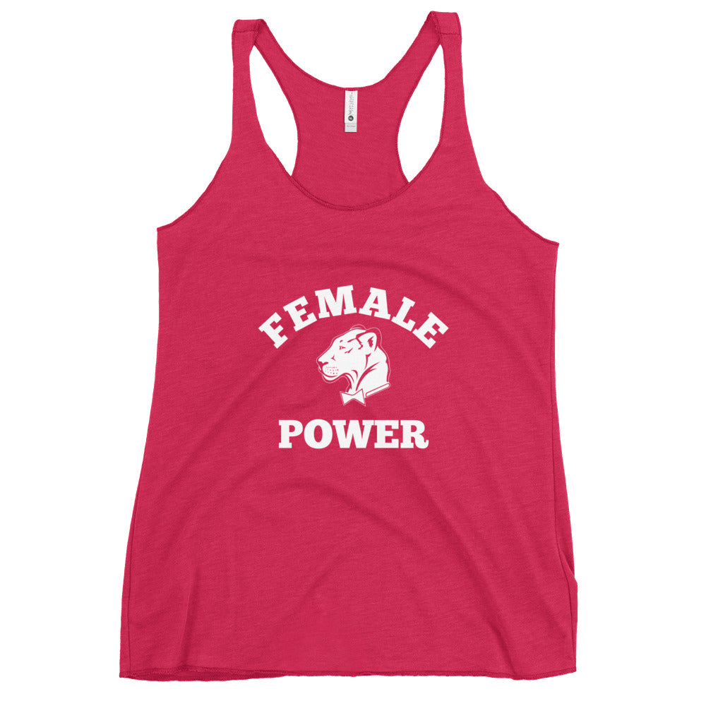 Playful Female Power Racerback Tank