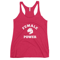 Playful Female Power Racerback Tank