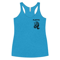 Playful Leo Ladies Racerback Tank