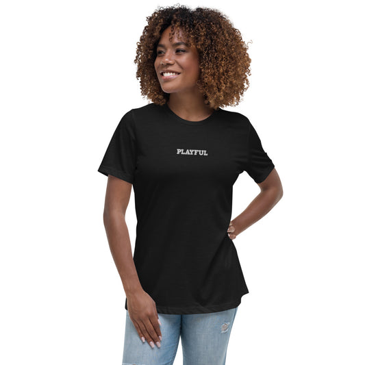 Playful Ladies Embroidered Relaxed T-Shirt