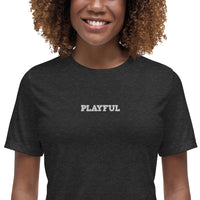 Playful Ladies Embroidered Relaxed T-Shirt