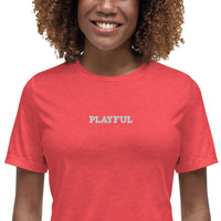 Playful Ladies Embroidered Relaxed T-Shirt