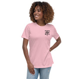 Playful Ladies Black Embroidered RN Relaxed T-Shirt