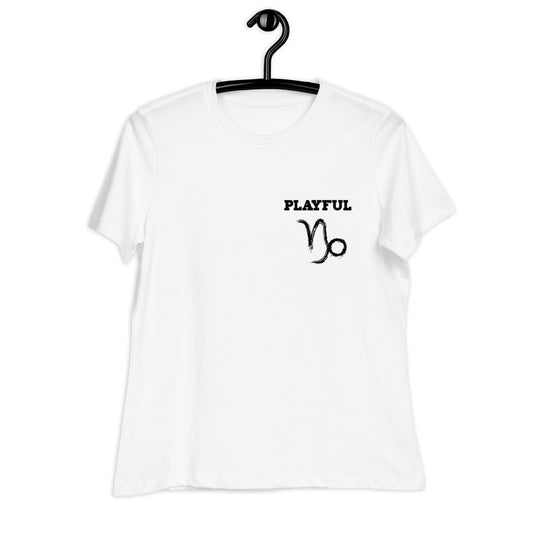 Playful Capricorn Ladies Relaxed T-Shirt