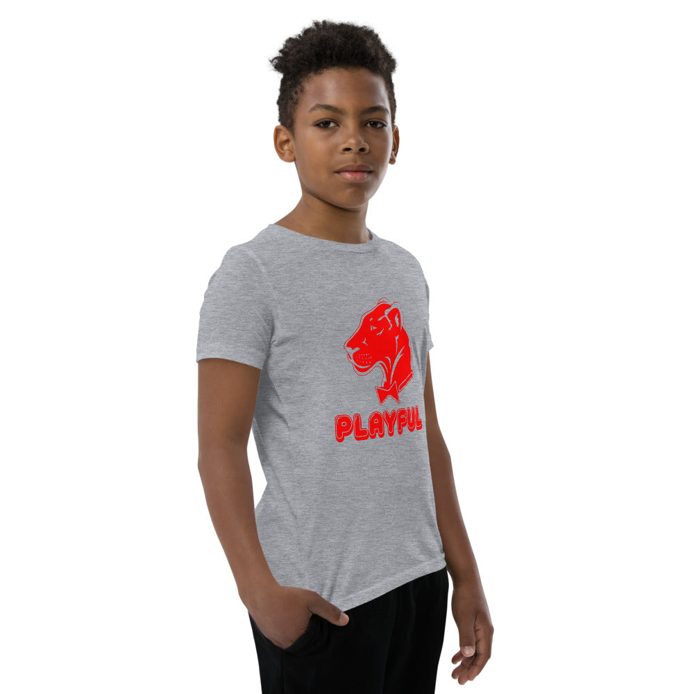 Playful Kids Bubble Red Logo Short Sleeve Tee