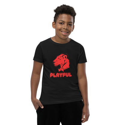 Playful Kids Bubble Red Logo Short Sleeve Tee