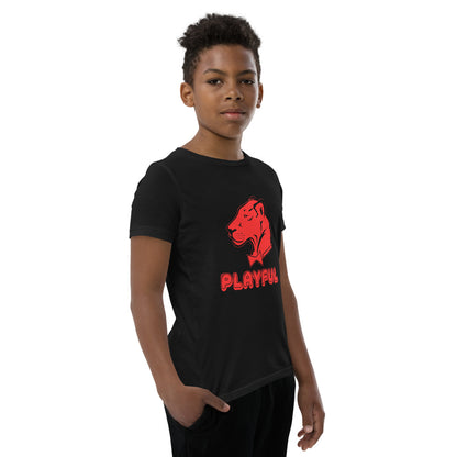 Playful Kids Bubble Red Logo Short Sleeve Tee