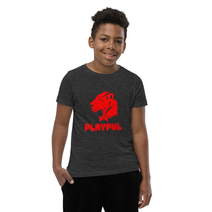 Playful Kids Bubble Red Logo Short Sleeve Tee