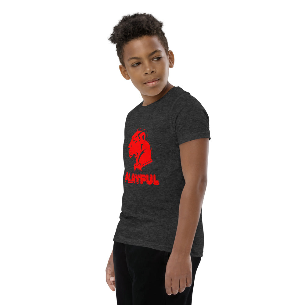 Playful Kids Bubble Red Logo Short Sleeve Tee