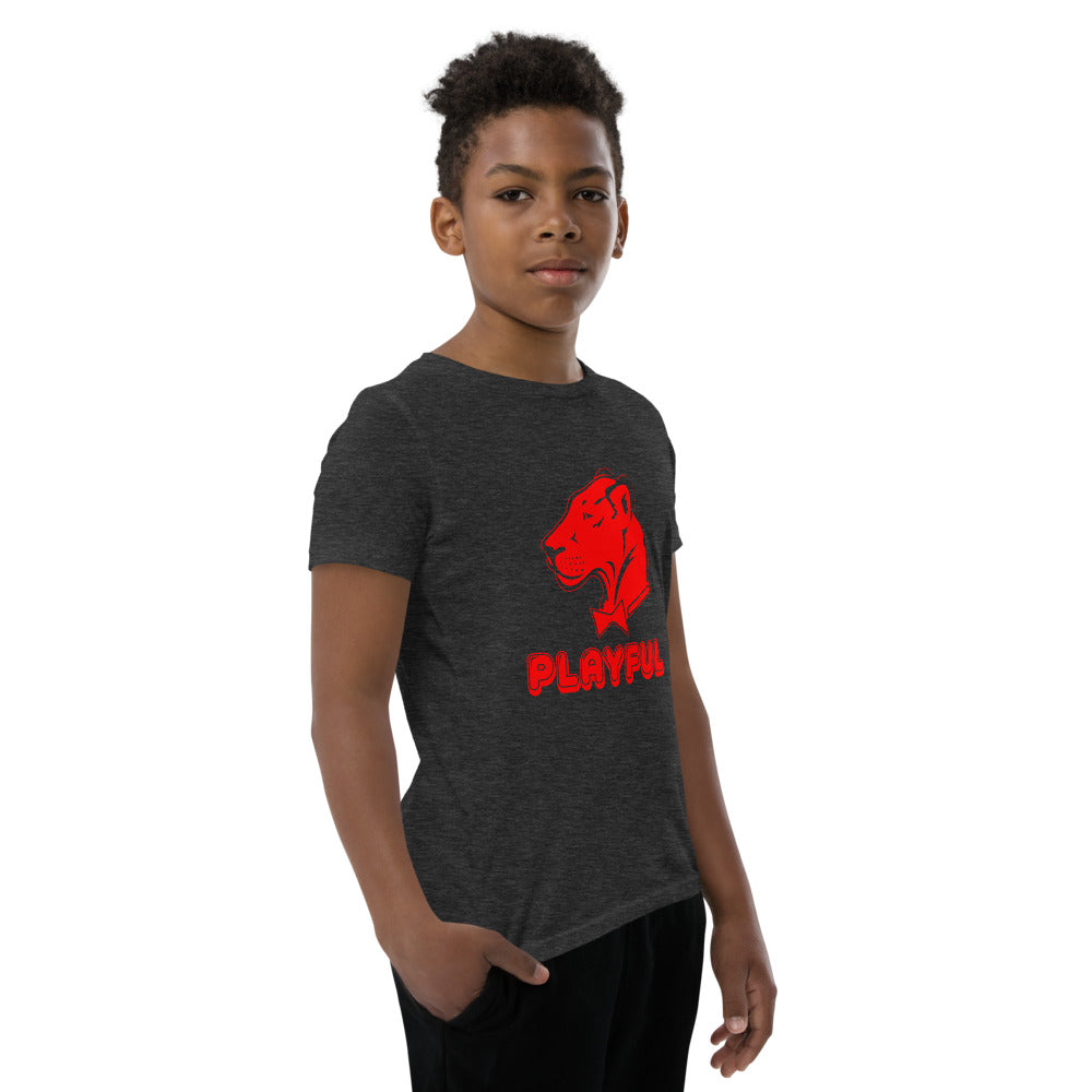 Playful Kids Bubble Red Logo Short Sleeve Tee