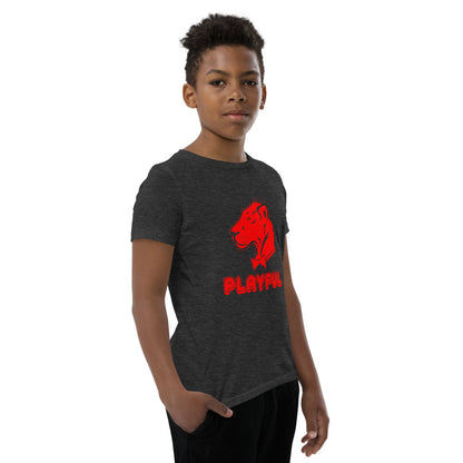 Playful Kids Bubble Red Logo Short Sleeve Tee