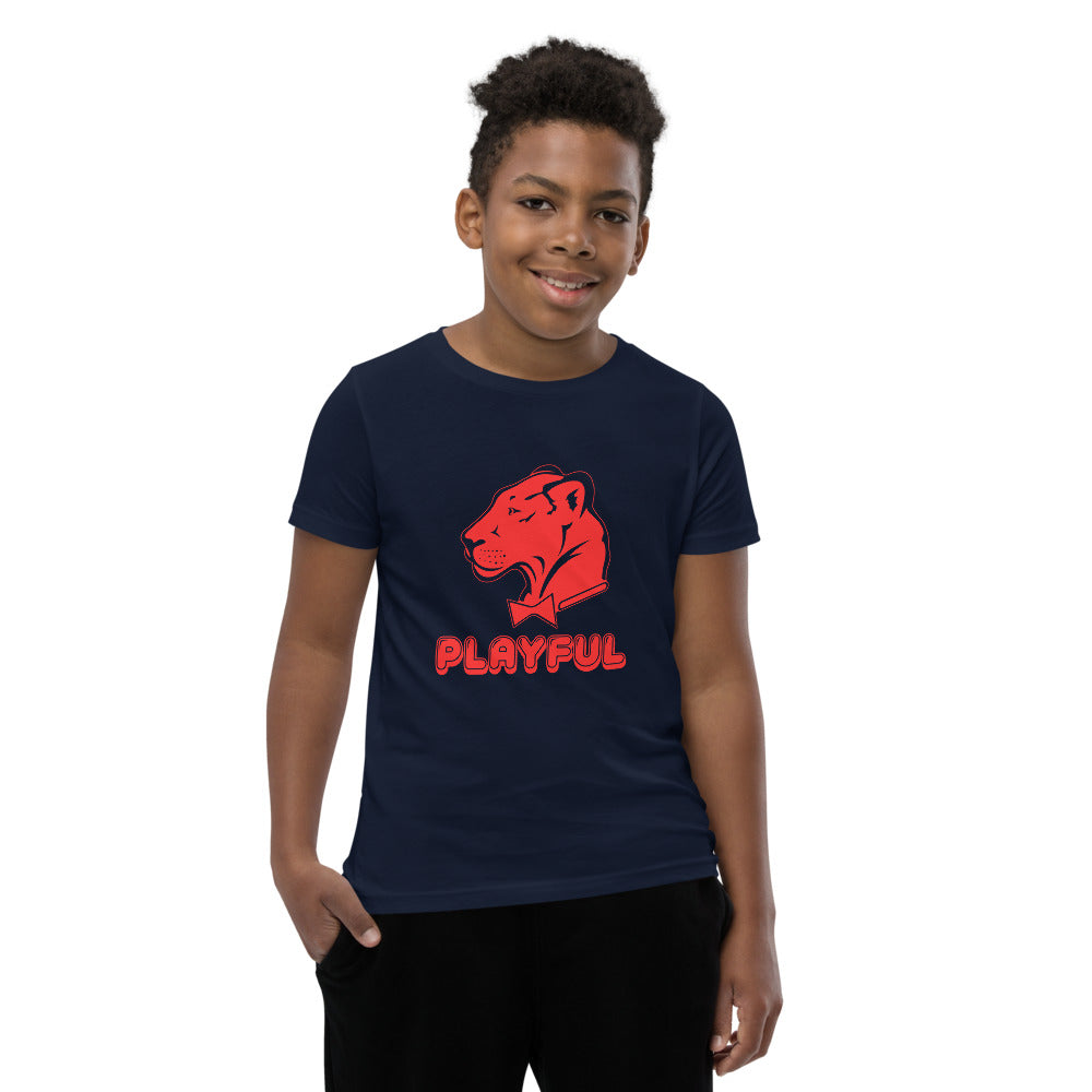 Playful Kids Bubble Red Logo Short Sleeve Tee