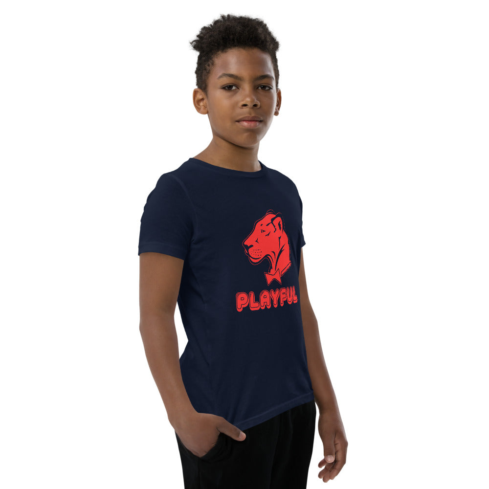 Playful Kids Bubble Red Logo Short Sleeve Tee