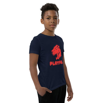 Playful Kids Bubble Red Logo Short Sleeve Tee