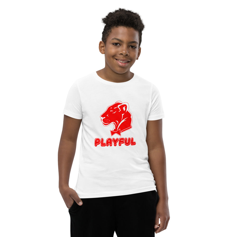 Playful Kids Bubble Red Logo Short Sleeve Tee