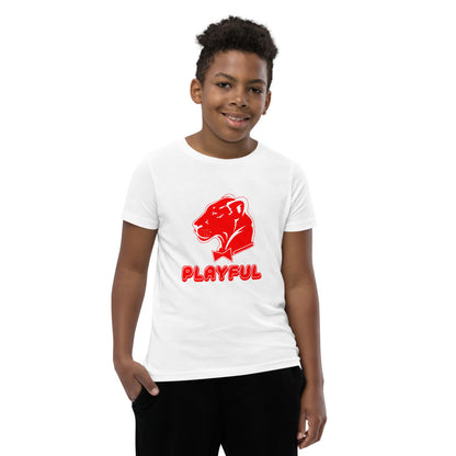Playful Kids Bubble Red Logo Short Sleeve Tee